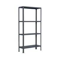 WOHNREGAL LIVING KOALA METAL mit 4 Fachböden | HxBxT 160x80x30cm | Fachlast 150kg | Anthrazit/Anthrazit - Anthrazit, Metall (80/160/30cm) - PROREGAL
