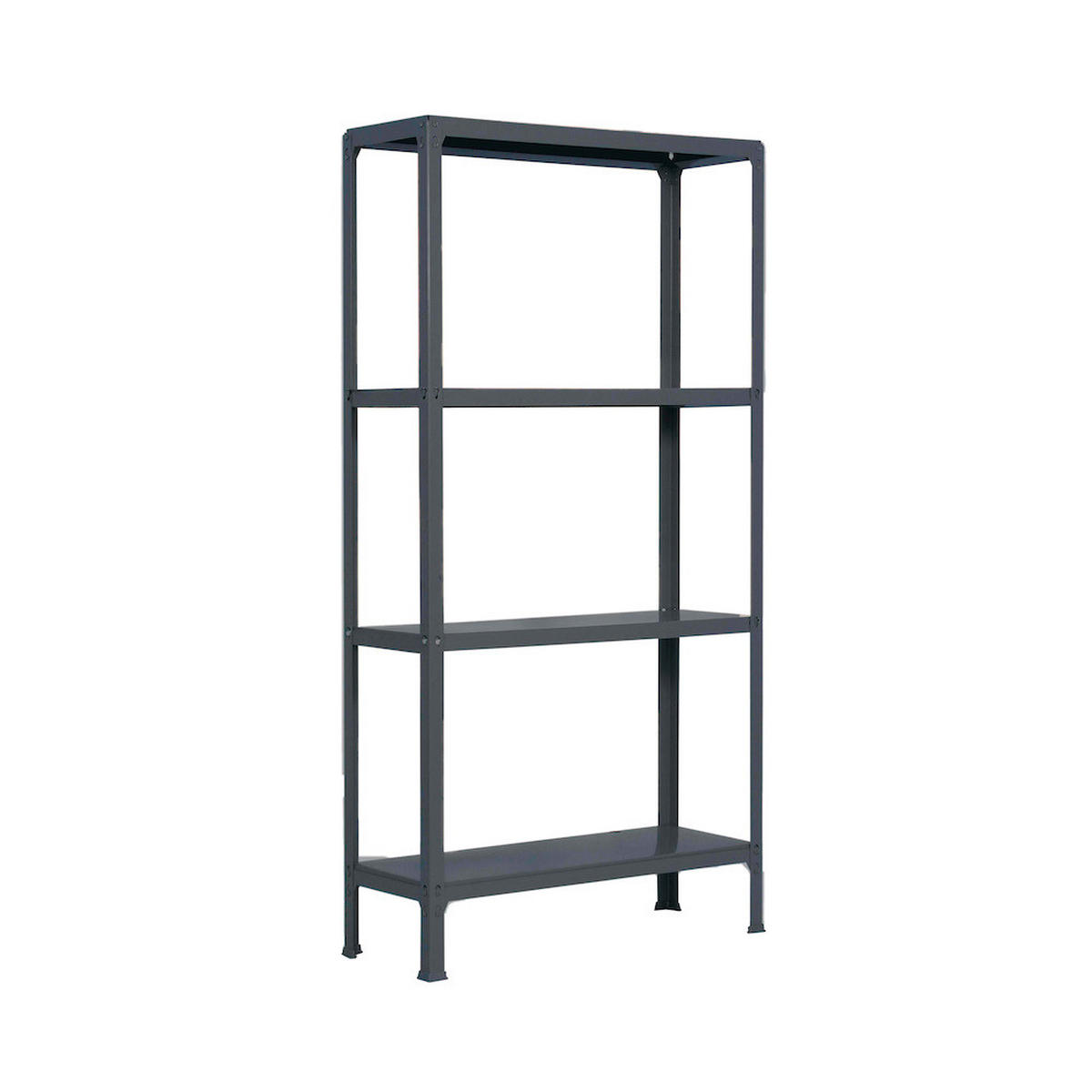 WOHNREGAL LIVING KOALA METAL mit 4 Fachböden | HxBxT 160x80x30cm | Fachlast 150kg | Anthrazit/Anthrazit - Anthrazit, Metall (80/160/30cm) - PROREGAL