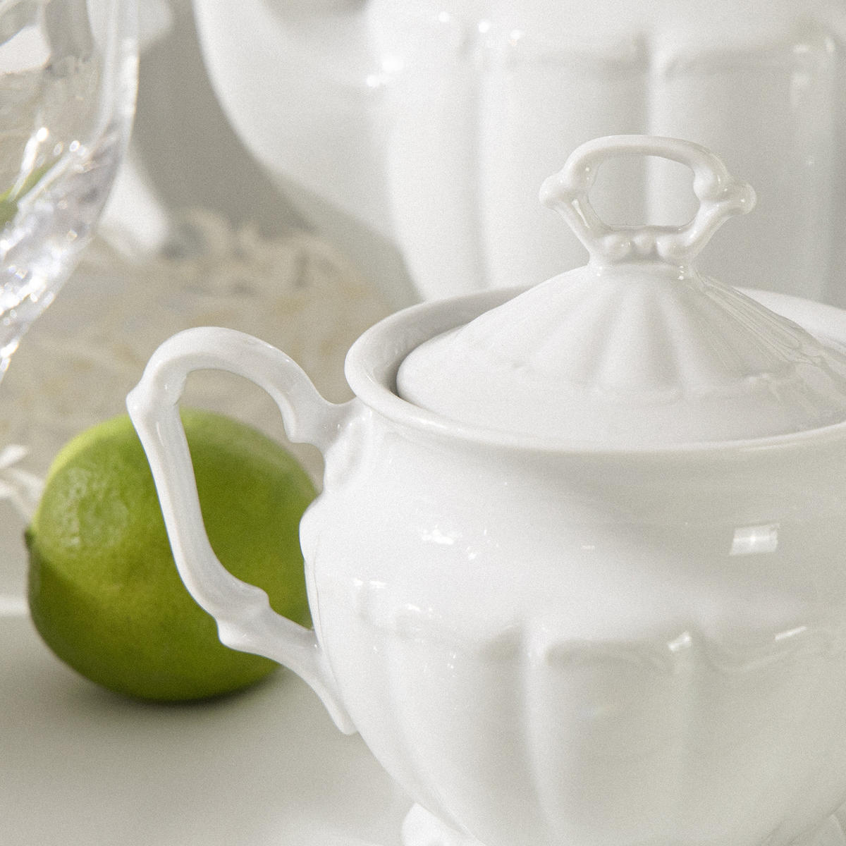 ZUCKERDOSE Chodziez MARIA TERESA - Weiß, Keramik (10/14cm) - KONSIMO®