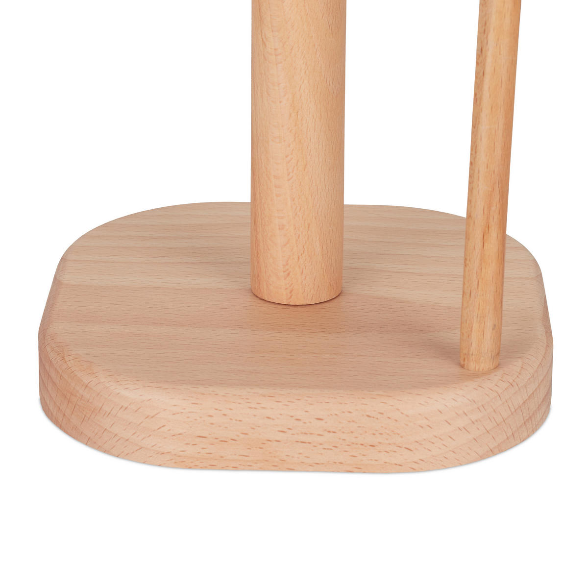 KÜCHENROLLENHALTER - Hellbraun, Leder/Holz (13/35/13cm) - Relaxdays