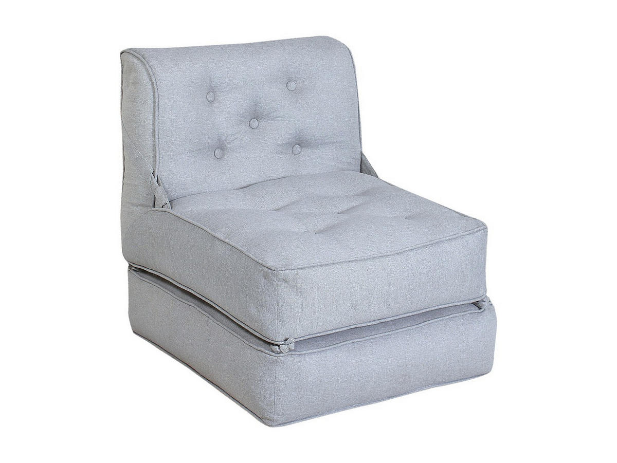 SCHLAFSESSEL - 1 Person - stoff - hellgrau Zonira - Hellgrau, Textil (65/75/70cm) - Vente-Unique