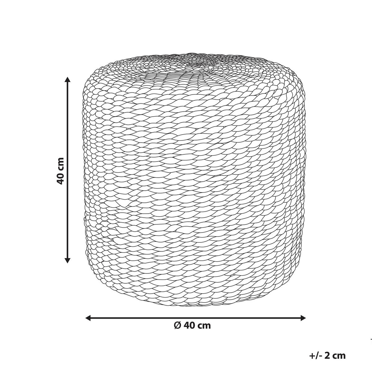 POUF Naturfarben Bichir - Naturfarben, Naturmaterialen (40/40/40cm) - Beliani