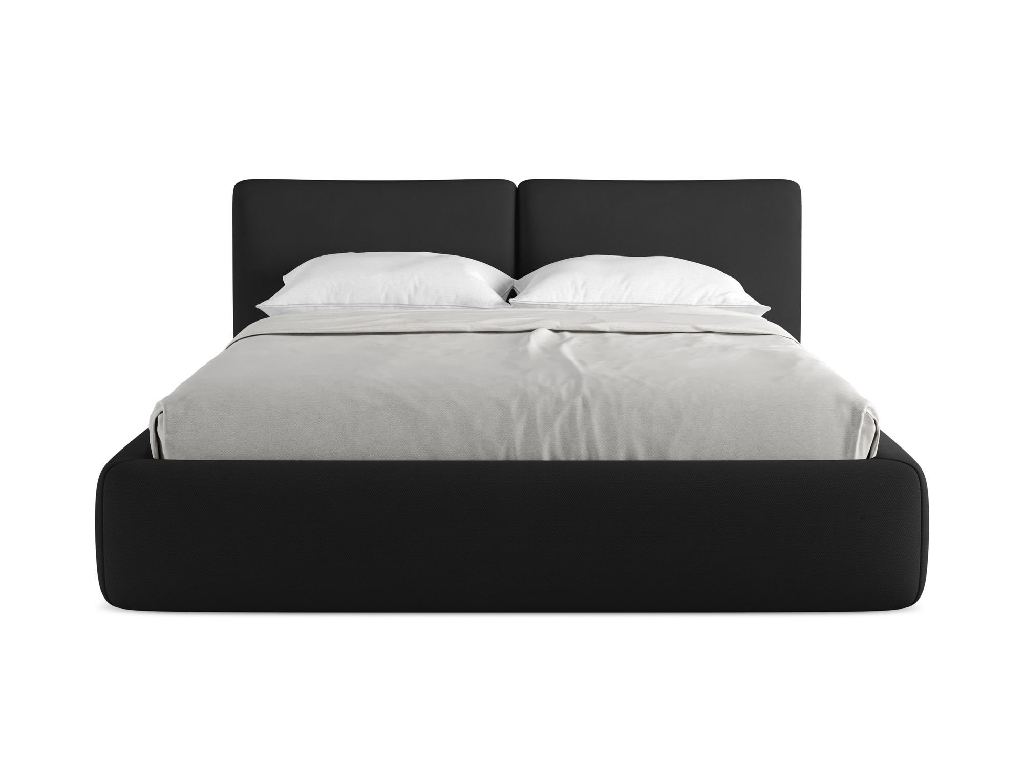 POLSTERBETT mit Bettkasten und Lattenrost 180x228 Schwarz - Schwarz, Kunststoff/Textil (160/200cm) - Makamii