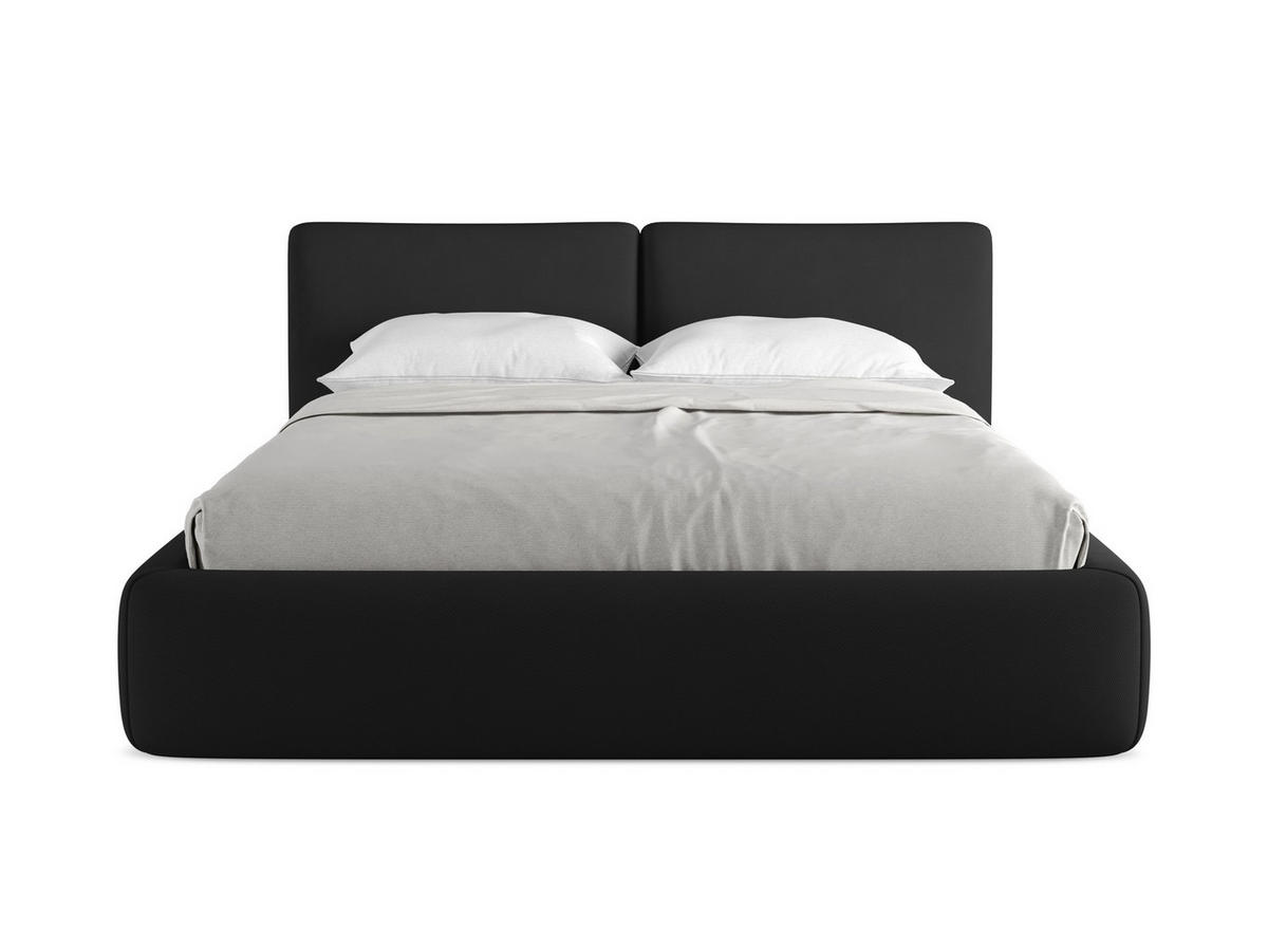 POLSTERBETT mit Bettkasten und Lattenrost 180x228 Schwarz - Schwarz, Kunststoff/Textil (160/200cm) - Makamii