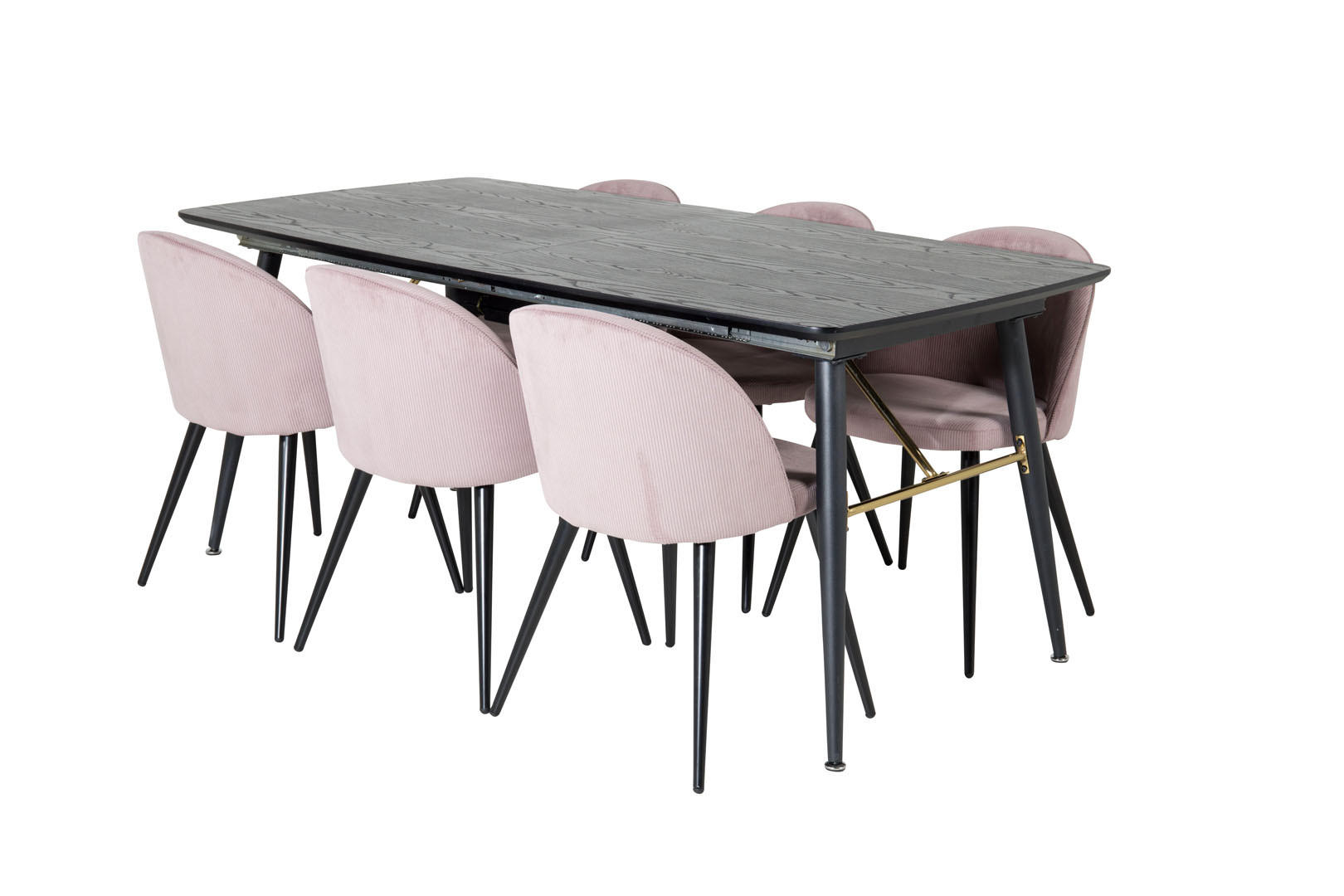 TISCHGRUPPE Altrosa - Rosa, Holzwerkstoff (85/76/180cm) - ebuy24
