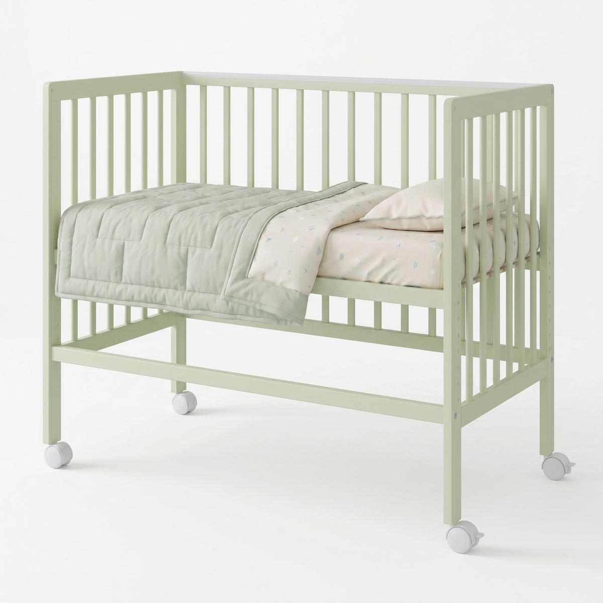 BEISTELLBETT BeNino - Mintgrün, Holzwerkstoff (50/100cm) - kiki design