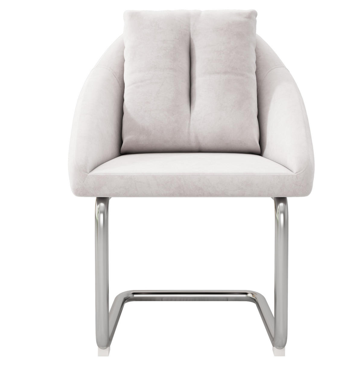 ESSZIMMERSTUHL 4er-Set ergonomisch Samt Beige - Beige, Metall (54/82/65.2cm) - Meubliv