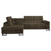 ECKSOFA Laris, Seite: Links - Schwarz/Braun, Holz/Textil (271/203cm) - MIRJAN24