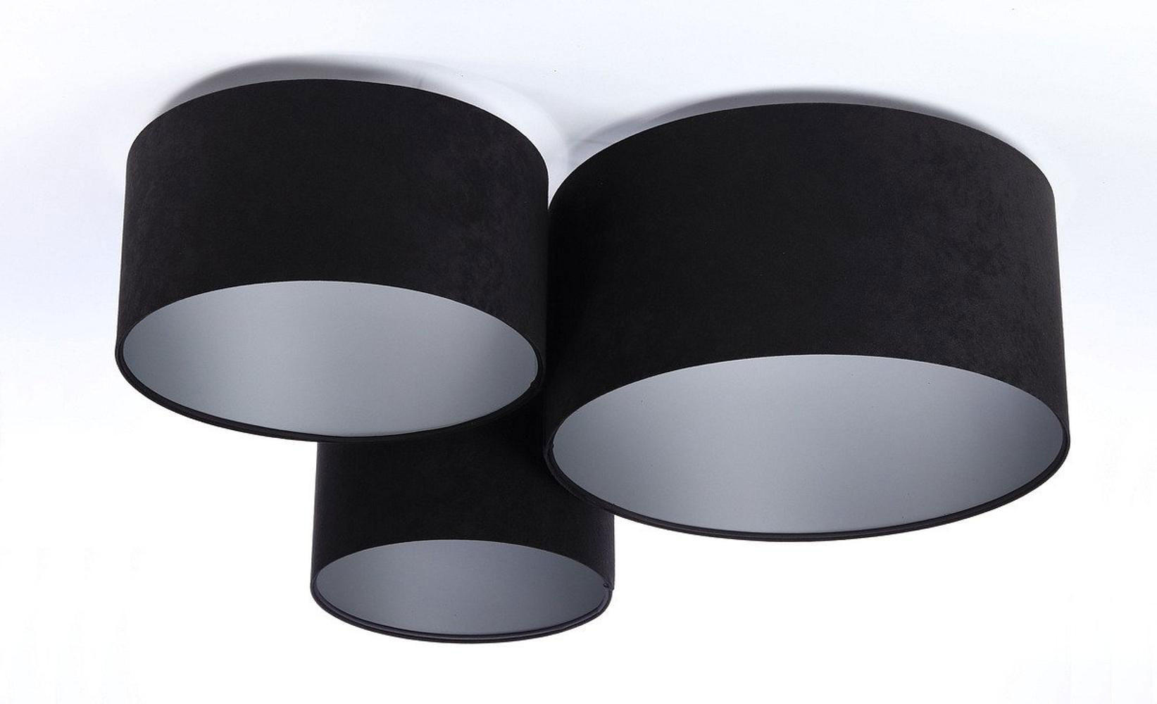 LAMPENSCHIRM Schwarz 75/34 cm - Silberfarben, Kunststoff (75/75/34cm) - KUNSTLOFT