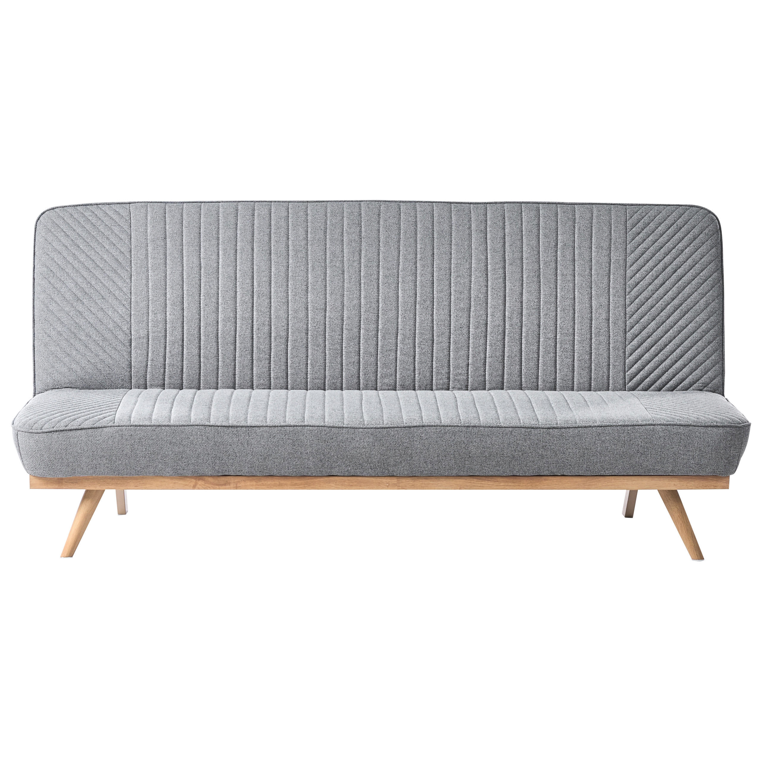 SCHLAFSOFA 191/108 cm Dunkelgrau Kalfafel - Dunkelgrau/Braun, Textil (191/84/73cm) - Beliani