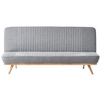 SCHLAFSOFA 191/108 cm Dunkelgrau Kalfafel - Dunkelgrau/Braun, Textil (191/84/73cm) - Beliani