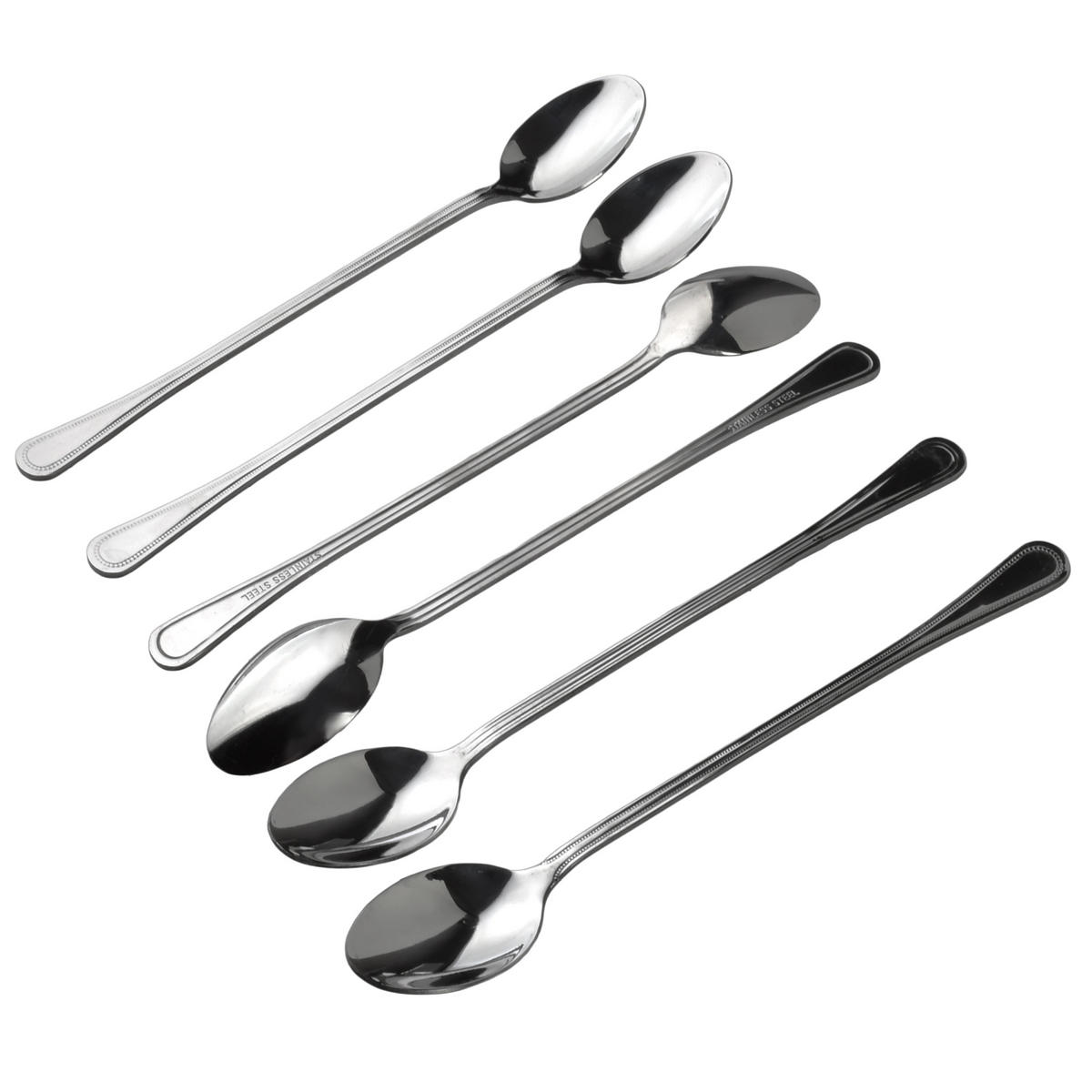 KAFFEELÖFFEL Chamomile 6-tlg silberfarben 2/2/20cm Edelstahl - Silberfarben, Metall - Mondex