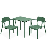 GARTENMÖBEL-SET GALIO, 3-tlg - Grün, Kunststoff - KONSIMO®