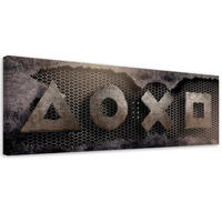 WANDBILD spielkonsole für gamers - Multicolor, Textil (90/30cm) - Feeby