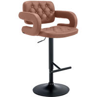 BARHOCKER Dublin 103-123x62x55 cm cognac - Cognac, Leder (62/103/55cm) - furnicato