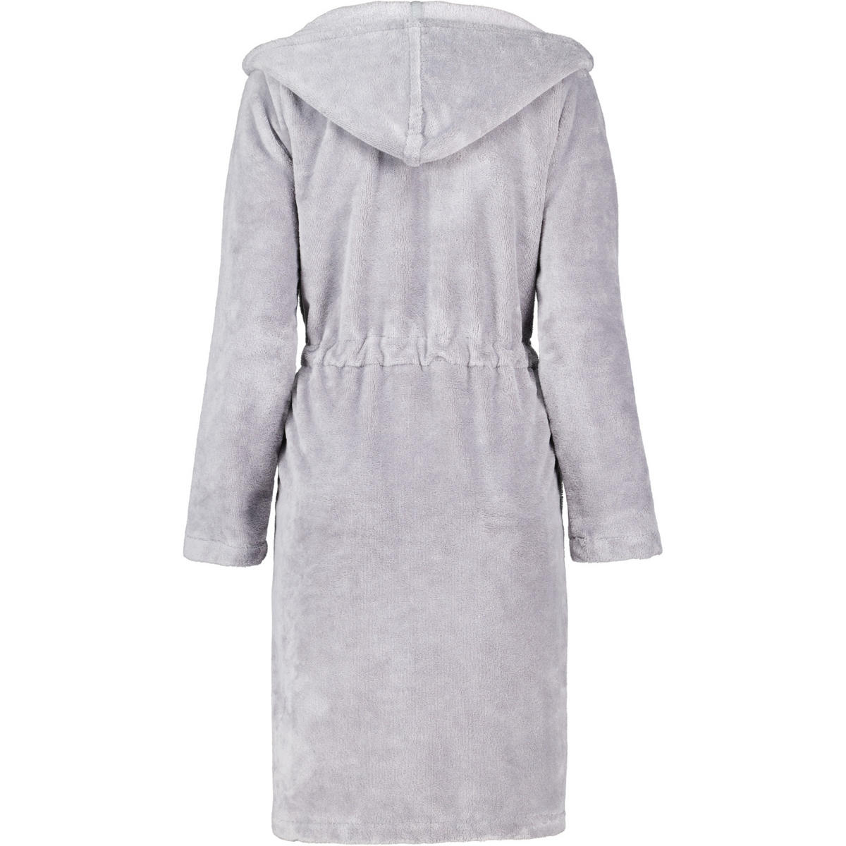 BADEMANTEL DAMEN KURZMANTEL MIT KAPUZE CAWÖ HOME 822 GRAPHIT - 73 - Grau, Textil (XSnull) - Cawoe