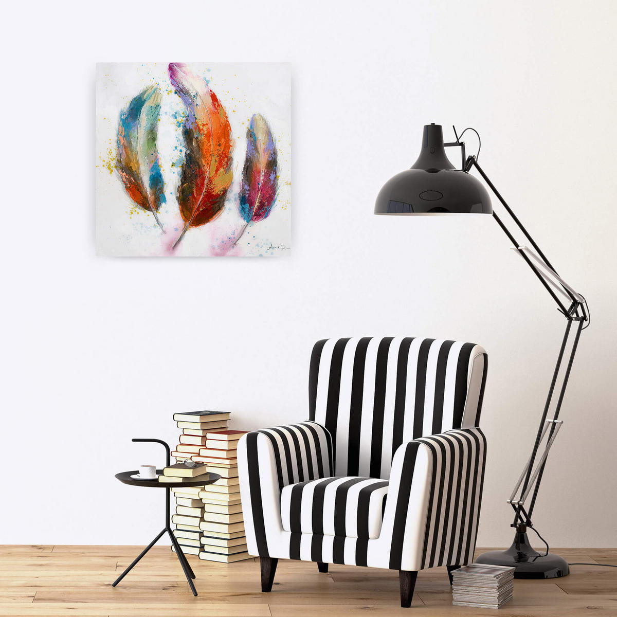 ÖLGEMÄLDE 60/60 cm - Multicolor, Holz/Textil (1.08/60cm) - KUNSTLOFT