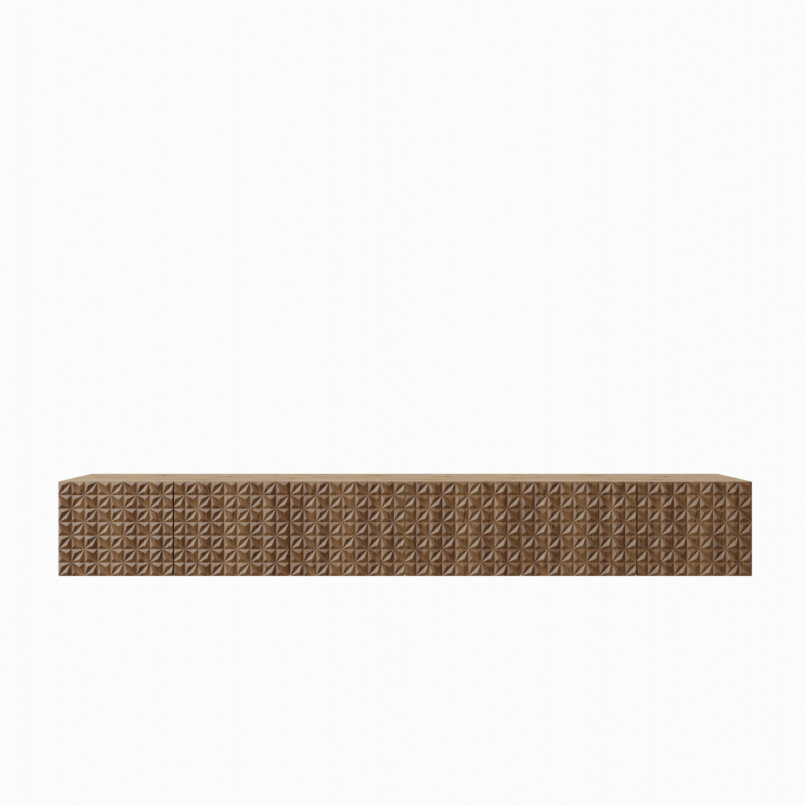 LOWBOARD ROVA 300/41/40 cm, Hängender TV-Schrank Eiche Artisan / Eichefarben - Eichefarben/Braun, Holzwerkstoff (300/41/40cm) - MASSENO
