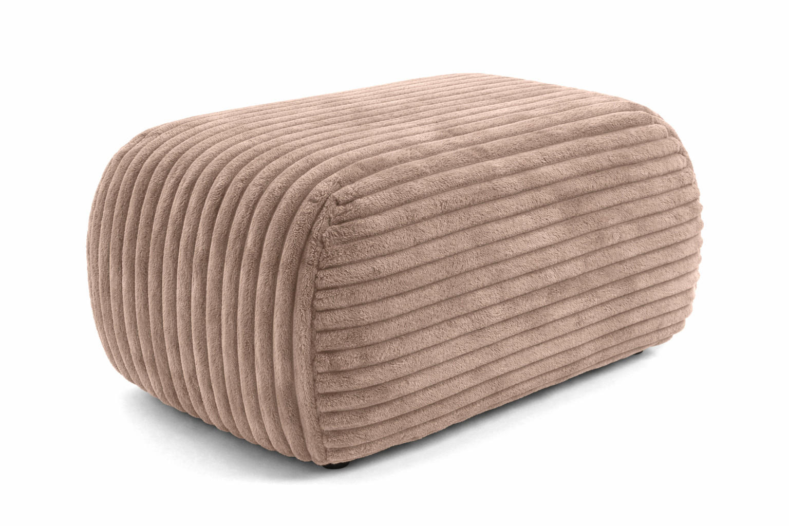 HOCKER Sitzpouf Für Wohnzimmer, Cordstoff Tilia, Braun, BIS - Braun, Holz (64/40/40cm) - Kaiser Möbel