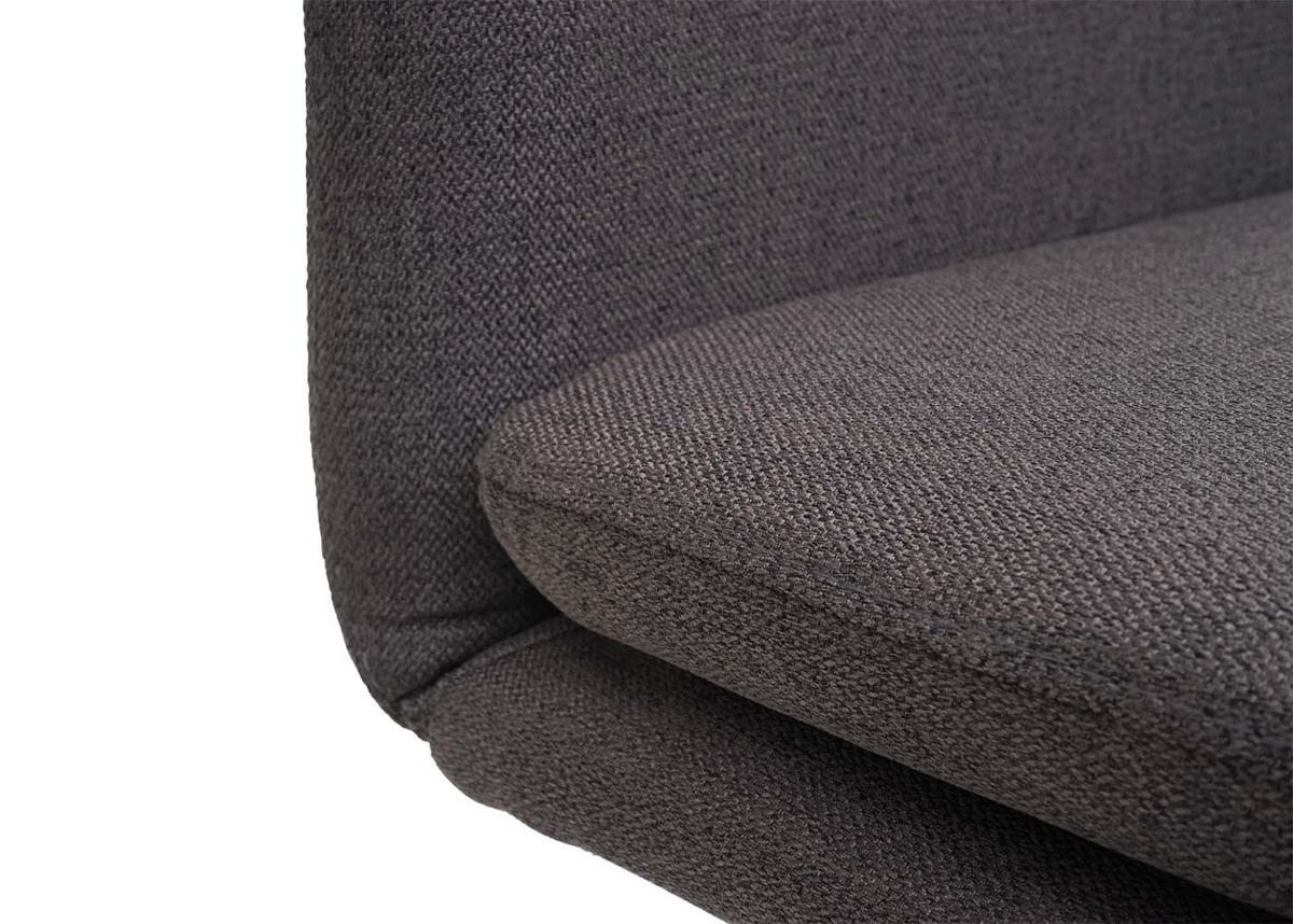 ESSZIMMERSTUHL 2er-Set 92x47x57cm Sitzhöhe 49cm Stoff/Textil Edelstahl gebürstet Grau-Braun - Graubraun, Textil (47/92/57cm) - CHEFGASTRO