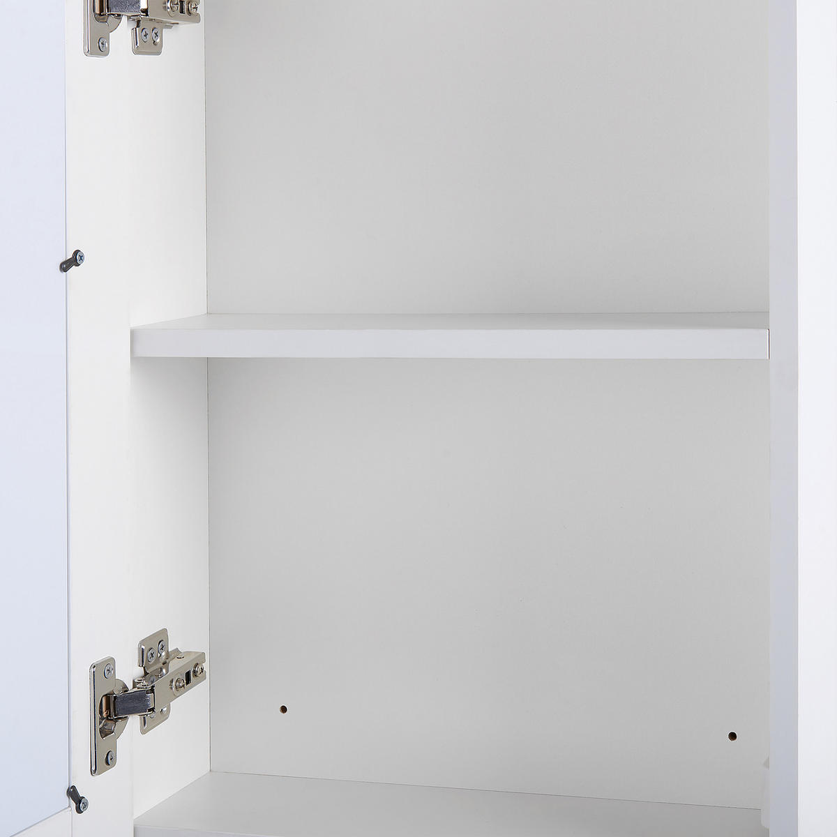 BAD SPIEGELSCHRANK weiß/silber mit LED-Beleuchtung 40/60 cm Condor - Silberfarben/Weiß, Holz (40/60/12cm) - Beliani