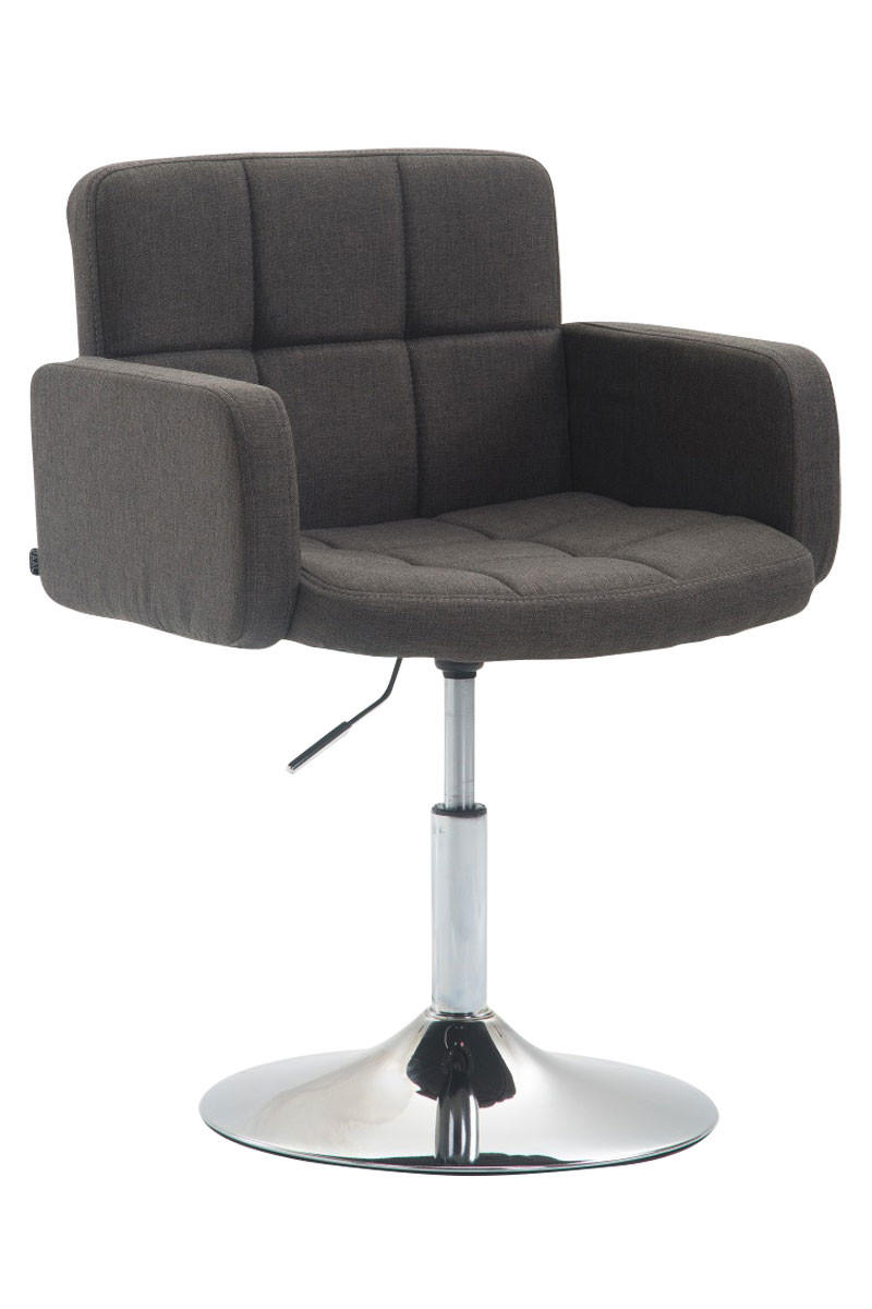 LOUNGESESSEL Riyadh Stoff Dunkelgrau Barhocker Sessel Lounger - Dunkelgrau, Textil (58/80/48cm) - DELUKE