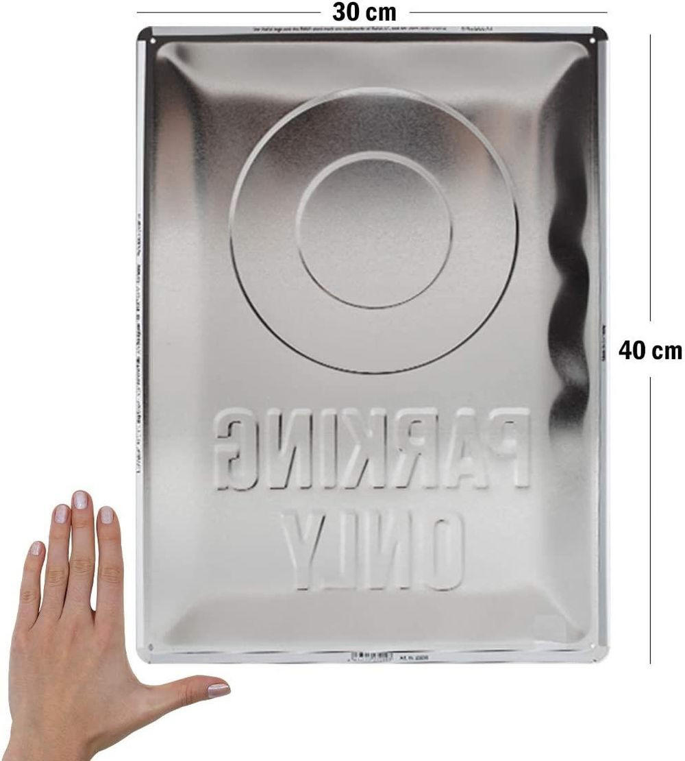 BLECHSCHILD 30/40 cm BMW Parking Only White - Multicolor, Metall (30/40/0.2cm) - Nostalgic-Art