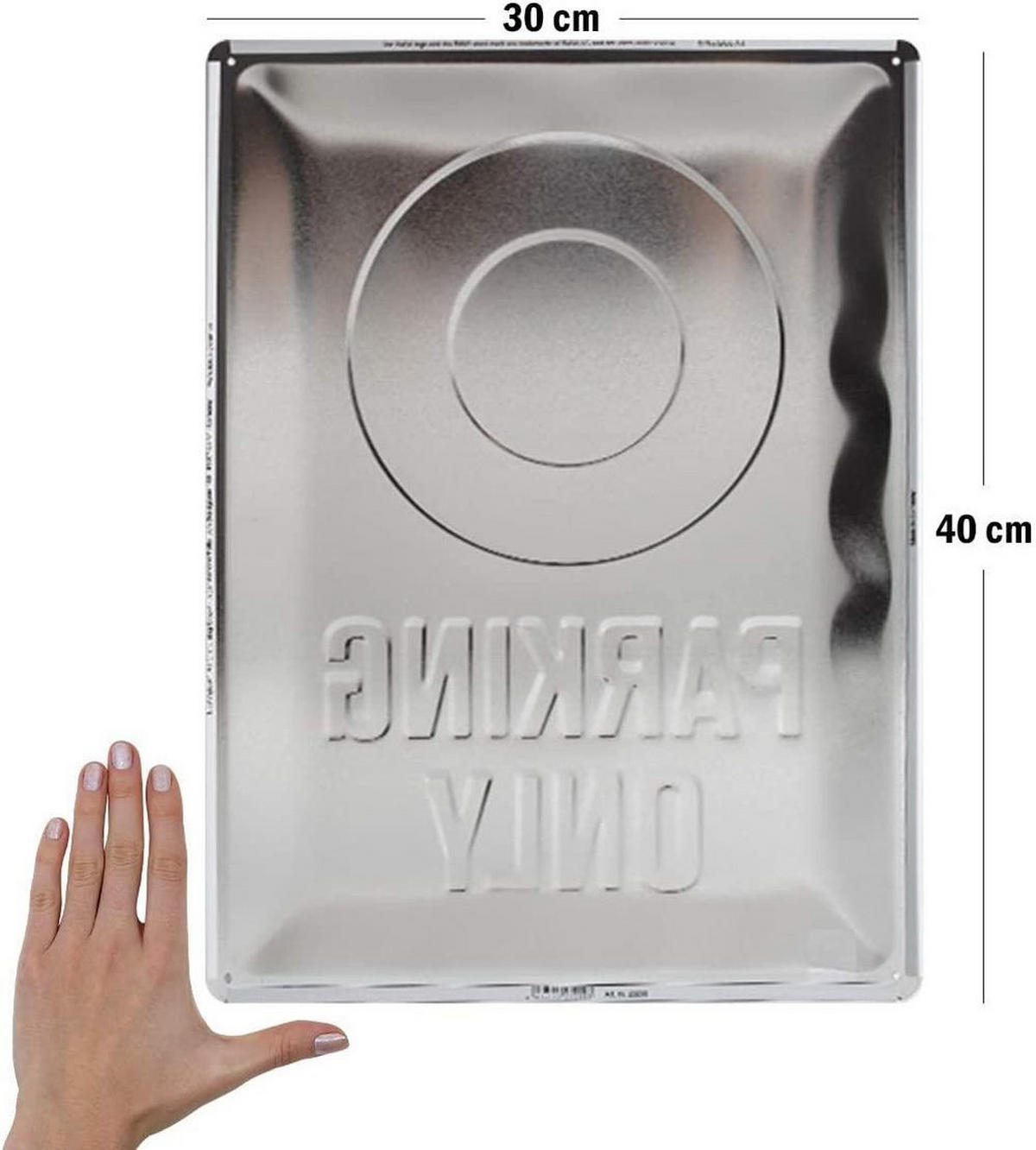 BLECHSCHILD 30/40 cm BMW Parking Only White - Multicolor, Metall (30/40/0.2cm) - Nostalgic-Art