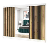 SCHWEBETÜRENSCHRANK 200 CM FARA Farbe: Weiß - Weiß, Holzwerkstoff (200/215/59.5cm) - A&J MöbelLand