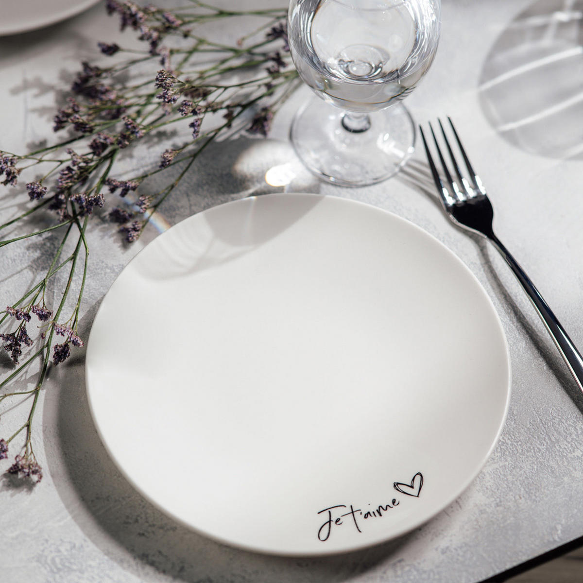 FRÜHSTÜCKS-SET JE T'AIME Statement weiß 3er Set - Weiß, Keramik (1/1/1cm) - Villeroy & Boch