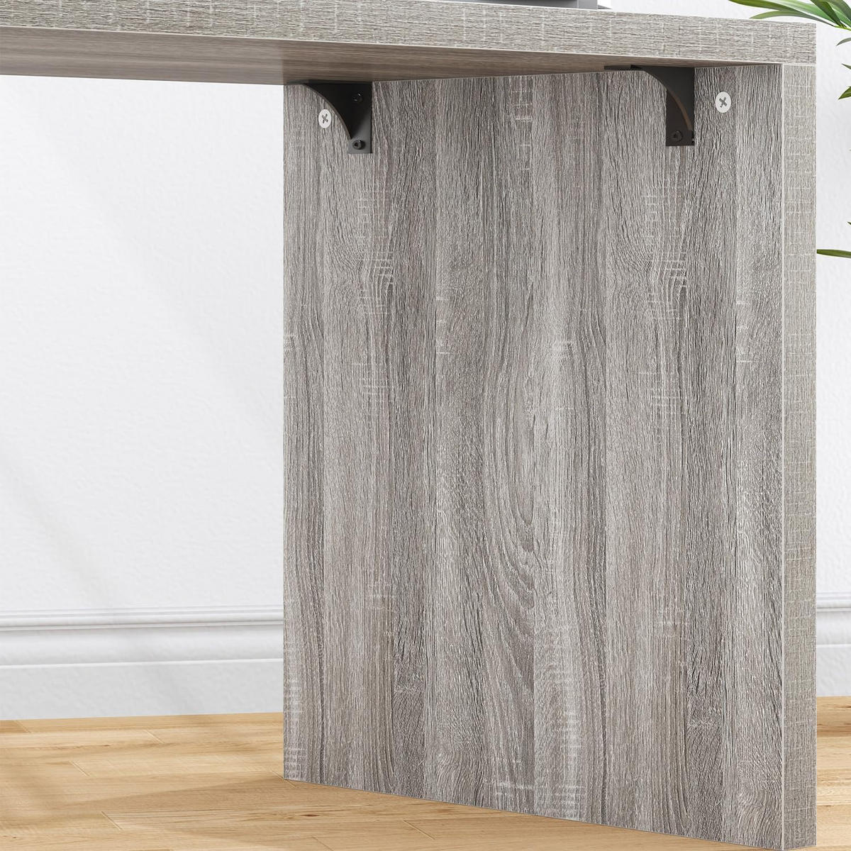 SCHREIBTISCH mit Schubladen flexibel 140 x 50 x 76 cm - Hellgrau, Holzwerkstoff/Metall (50/140/76cm) - Quality Elegance