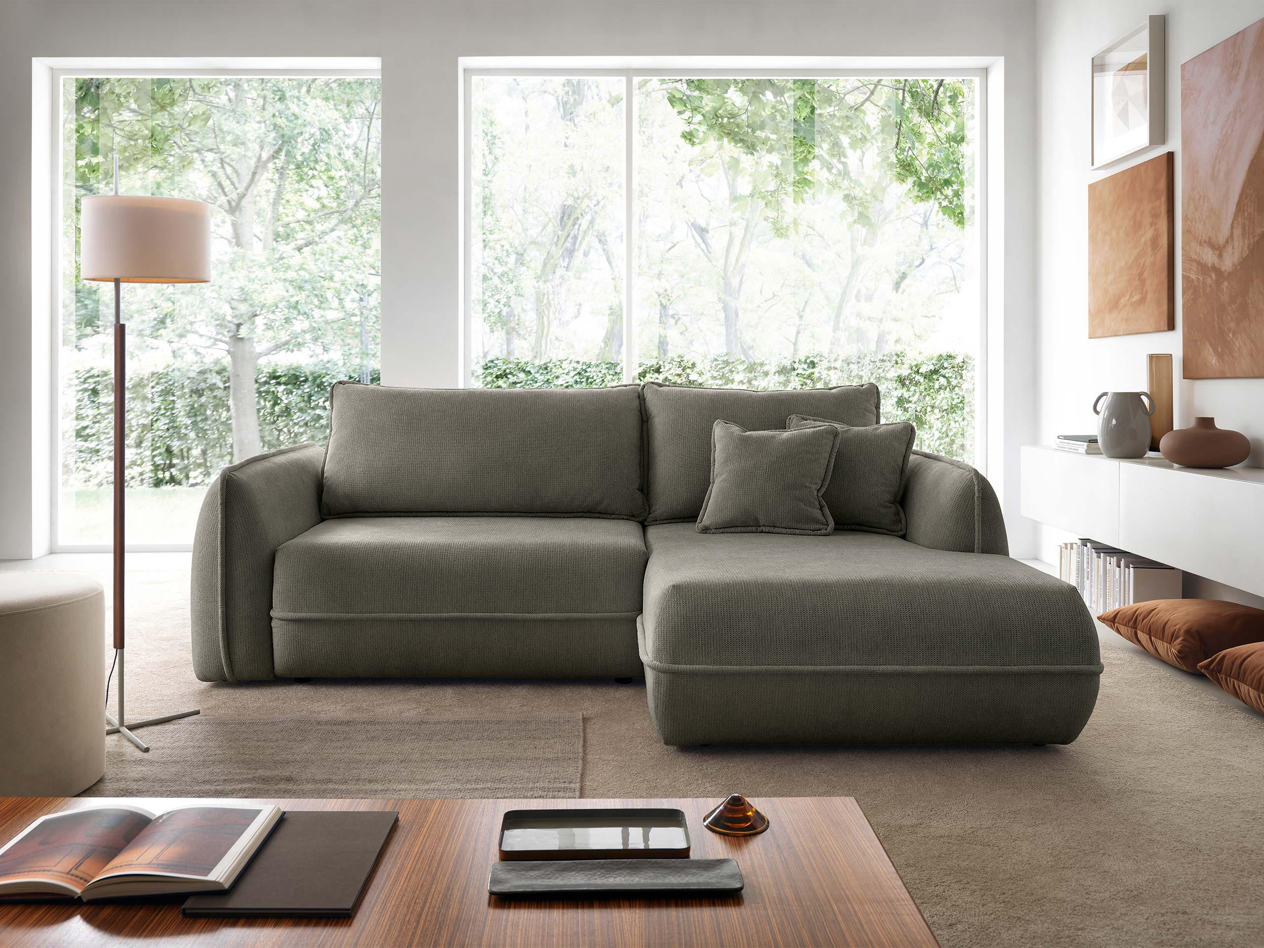 ECKSOFA Moho, Seite: Rechts - Schwarz/Braun, Holz/Kunststoff (254/162cm) - MIRJAN24