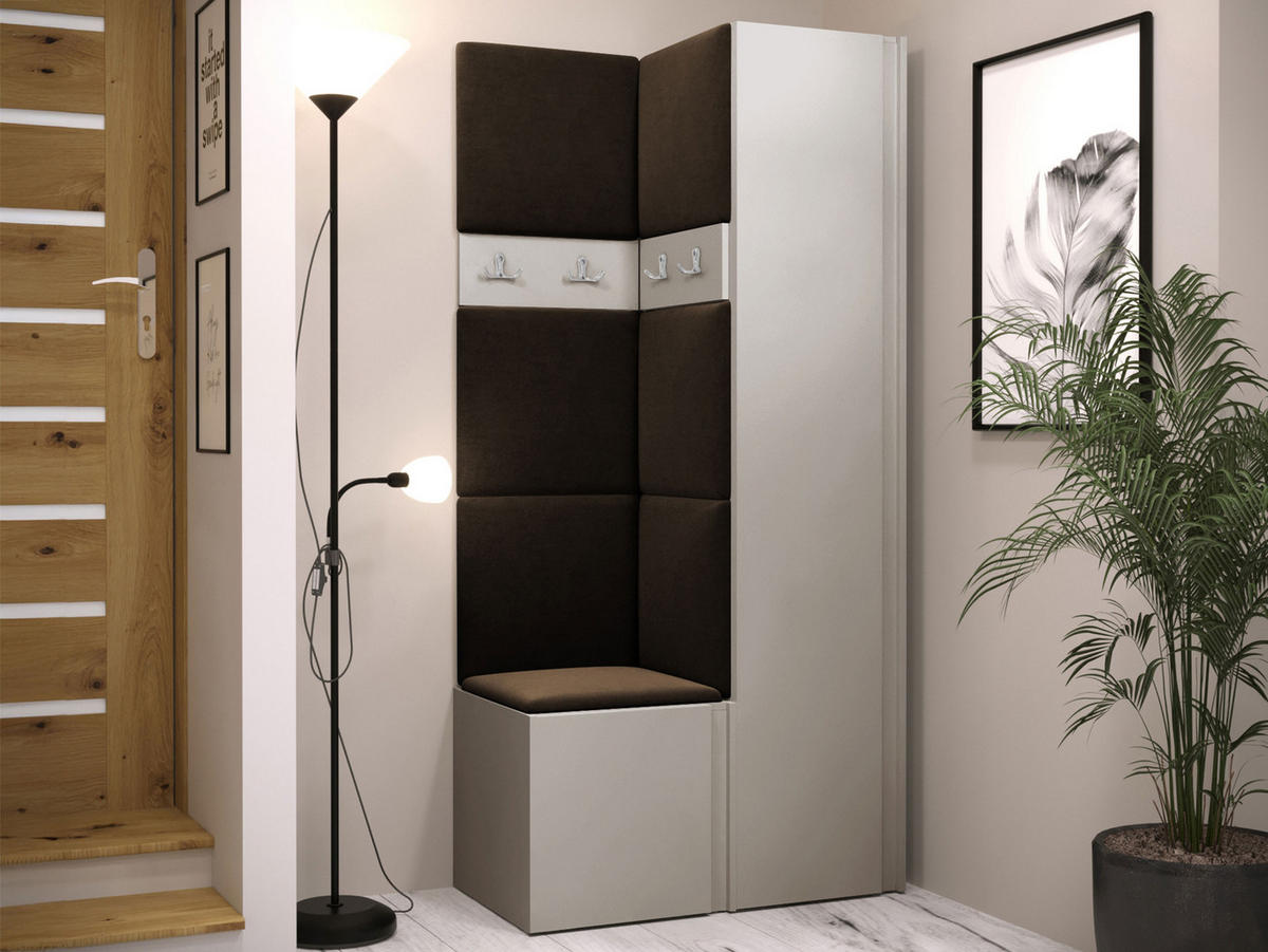 GARDEROBEN-SET Orion XXIV - Kaschmir/Braun, Holzwerkstoff/Kunststoff (82/186/46cm) - MIRJAN24