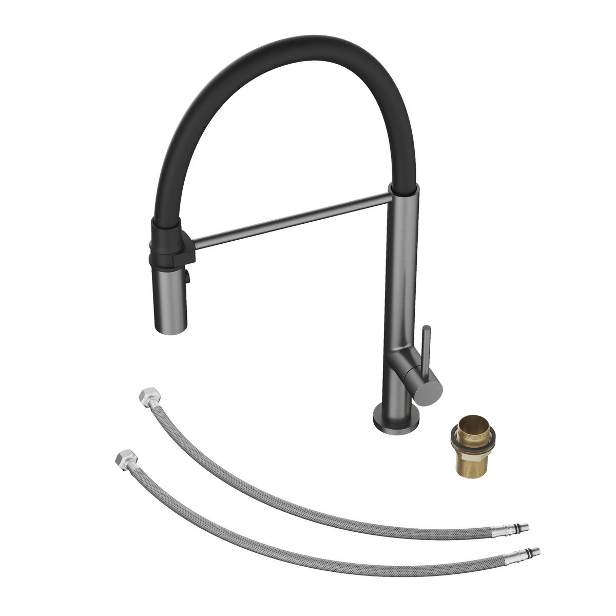 KÜCHENARMATUR Scala Gunmetal Schwarz - Grau, Metall (27/47/27cm) - Granitan