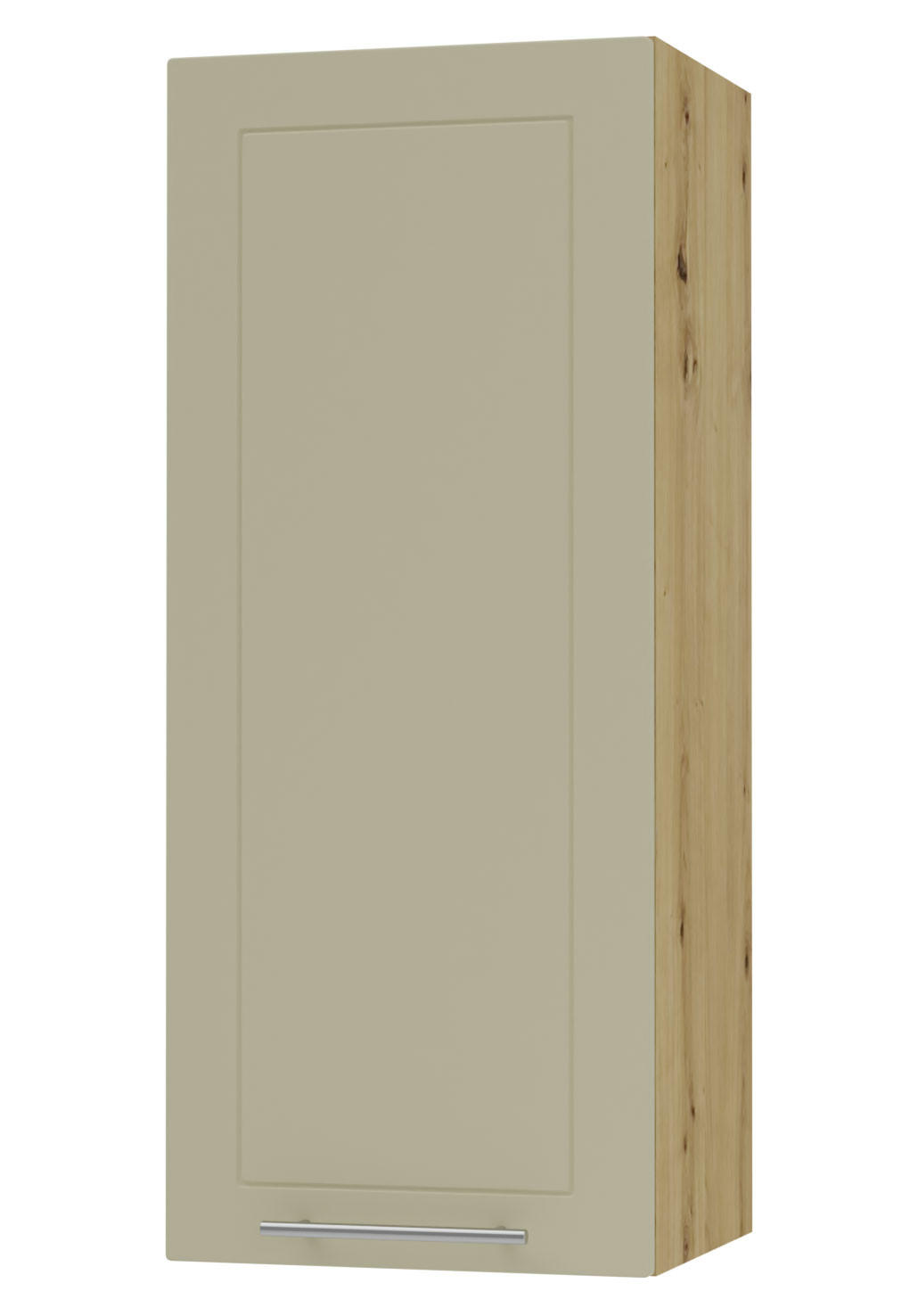 KÜCHENHÄNGESCHRANK Kvantum W4/40 Vanille Matt / Eiche Artisan Matt 40 / 32,5 / 96cm - Creme/Eiche Artisan, Holz/Holzwerkstoff (40/96/32.5cm) - Feldmann-Wohnen