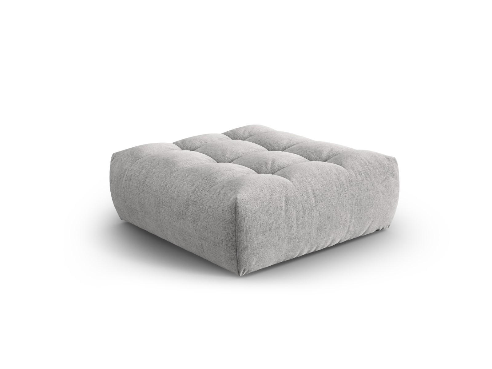 POUF Bloom aus strukturiertem Stoff silber - Silberfarben, Textil (101/42/110cm) - Micadoni