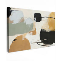 LEINWANDBILD Farbe - Abstrakt - Farben Wohnzimmer 120x80 cm - Currygelb, Textil (120/80cm) - MuchoWow