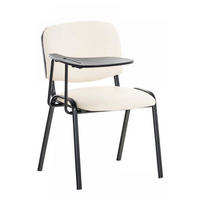 BESUCHERSTUHL Lederlook creme - Creme/Schwarz, Textil/Metall (53/81/71cm) - CLP