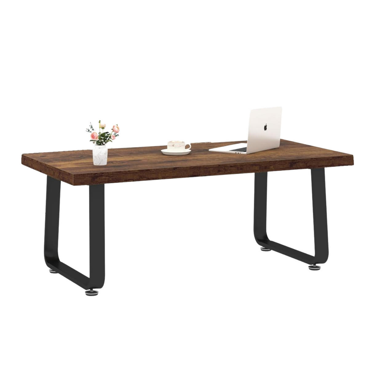 COUCHTISCH Modern Holz Metall 120 x 60 x 46,5 cm Wohnzimmertisch - Wildeiche, Holzwerkstoff/Metall (60/120/46.5cm) - Quality Elegance