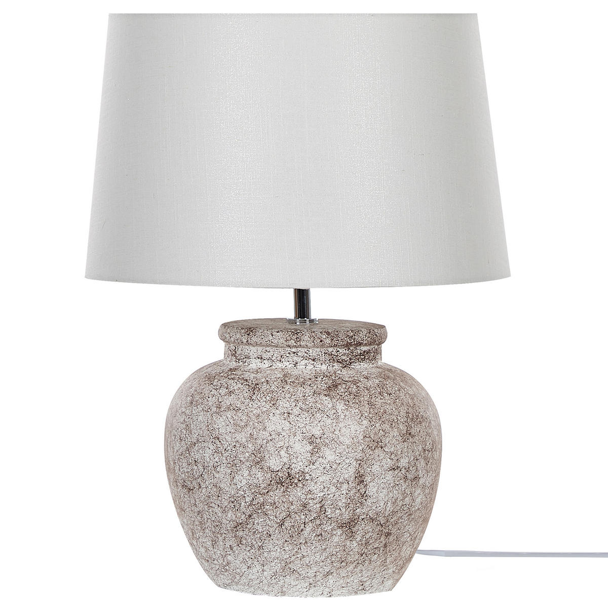 TISCHLAMPE Mareb 35/35/47 cm - Beige, Keramik (35/35/47cm) - Beliani