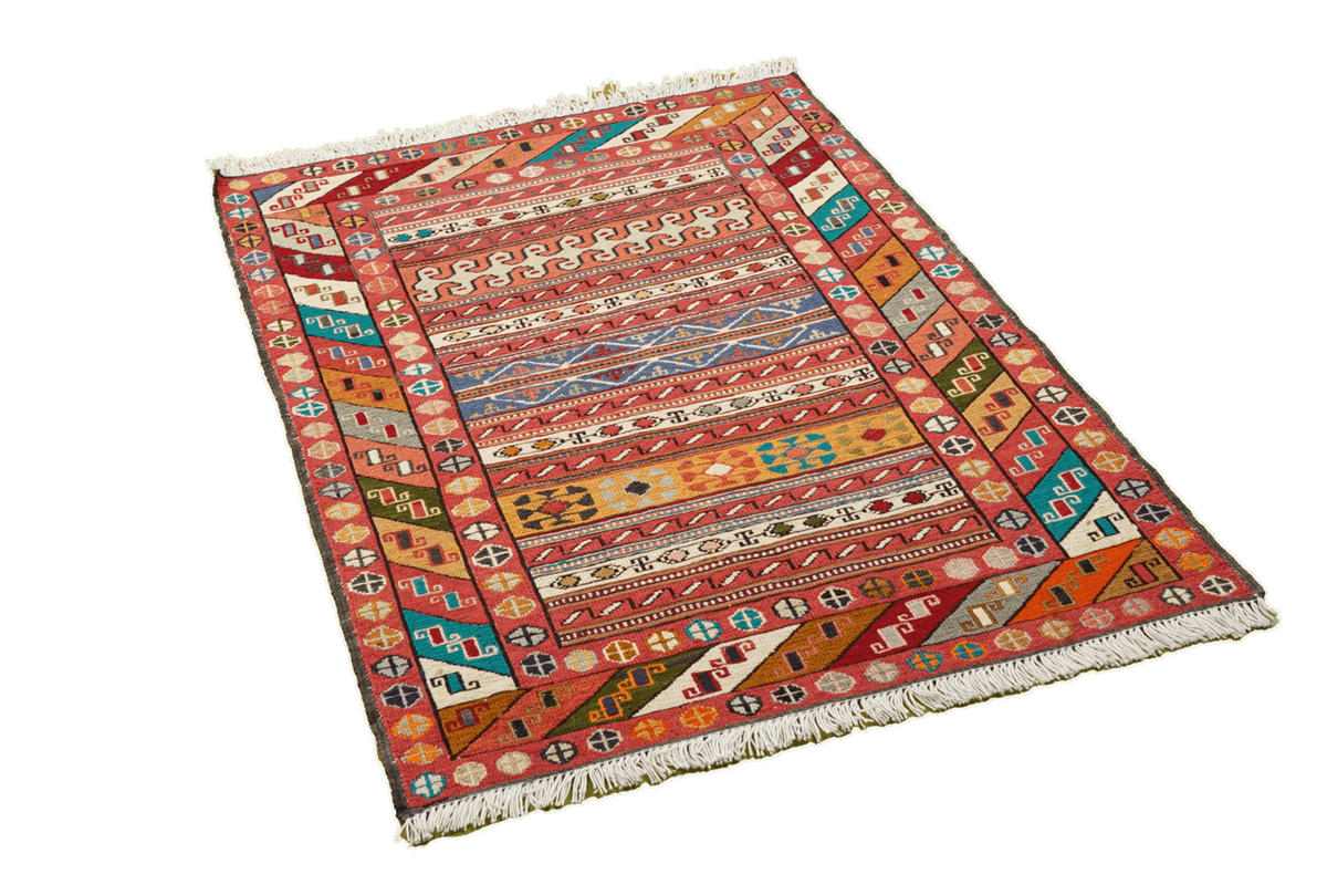 HANDWEBTEPPICH Sumak Shahsavan Mehrfarbig 99/72 cm Schurwolle - Multicolor, Textil (72/99cm) - Looma