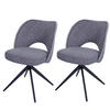 ESSZIMMERSTUHL Grau 2er-Set - Grau, Textil (54/84/60cm) - MCW