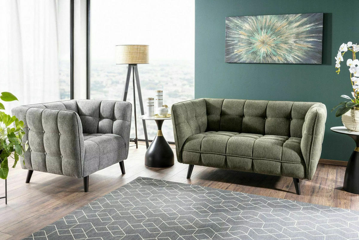 COUCHTISCH Virgo weiß Marmor / schwarz matt / gold 50 / 50 /57cm - Schwarz/Weiß, Holz/Keramik (50/50/57cm) - Feldmann-Wohnen