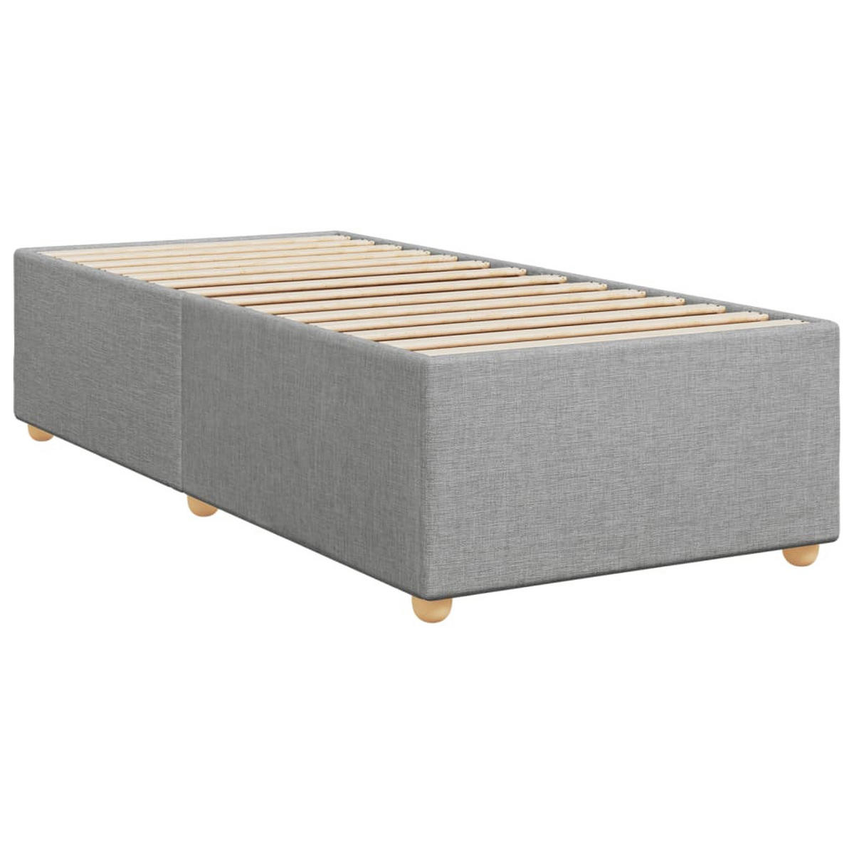 BETTGESTELL Ohne Matratze Hellgrau 90/200 Cm Stoff - Hellgrau, Textil (90/200cm) - vidaXL