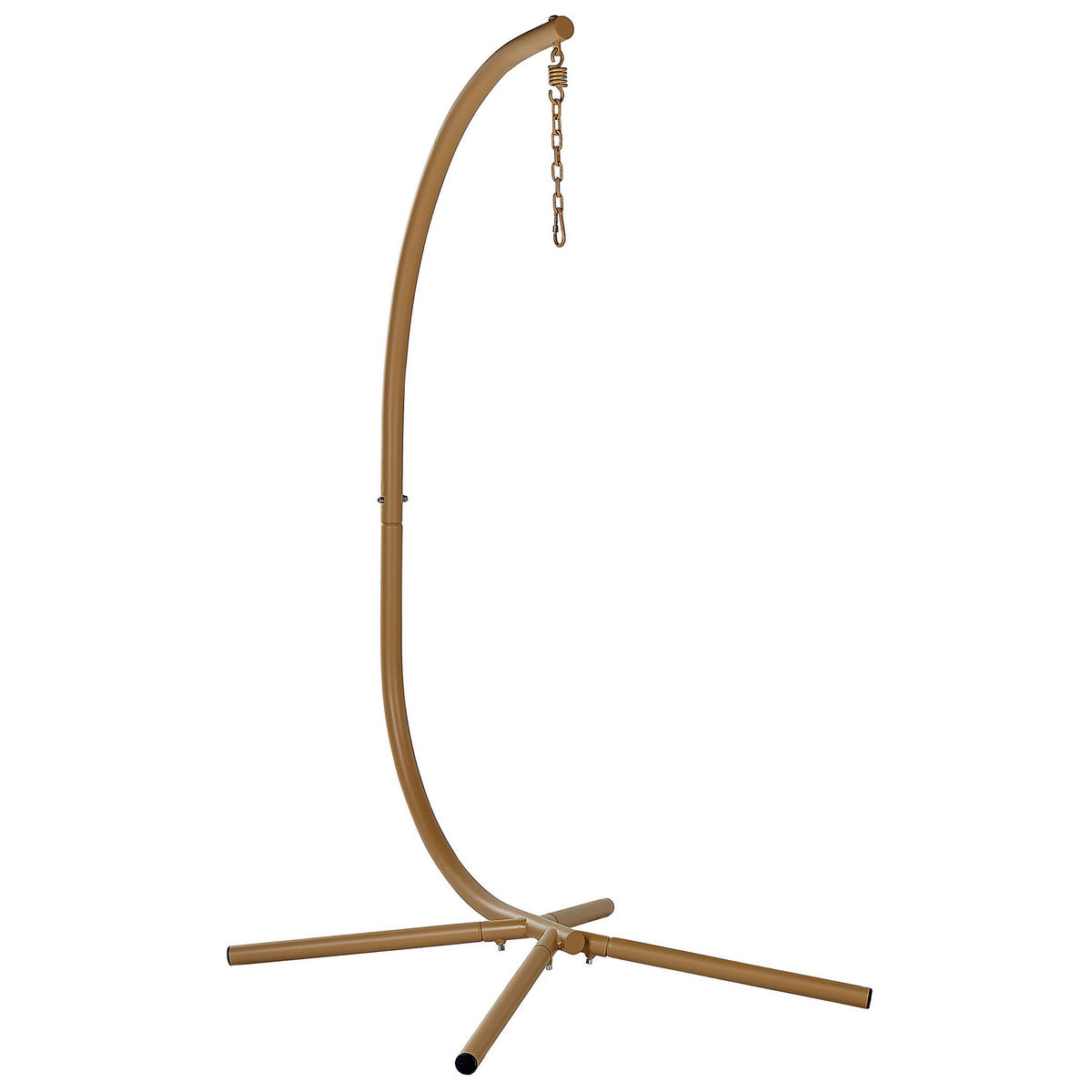 HÄNGESESSEL mit beigem PE Rattangestell Acri - Beige, Kunststoff (98/197/120cm) - Beliani