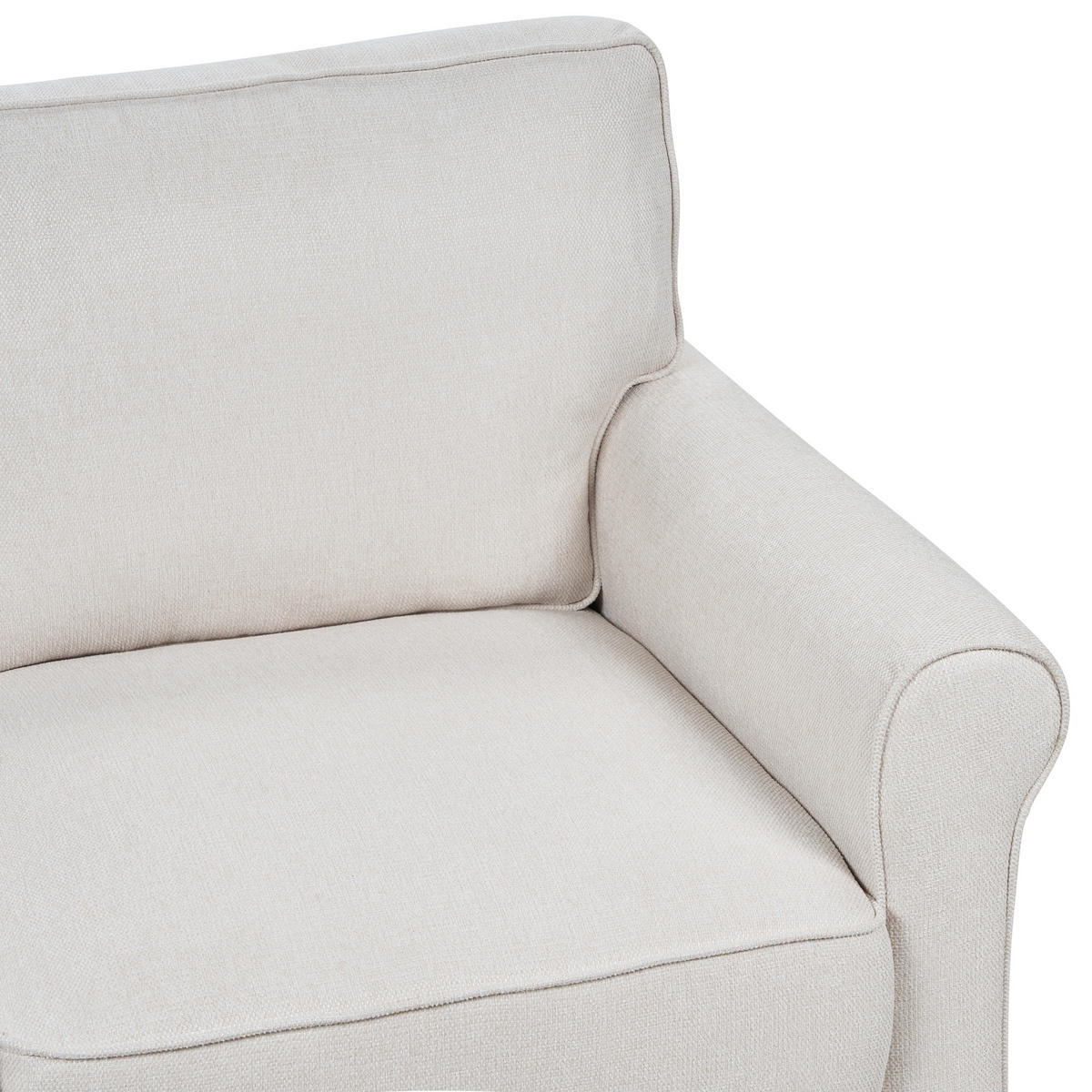 3-SITZER-SOFA Stoff helles Beige Ronneby - Hellbraun/Beige, Textil (190/88/78cm) - Beliani