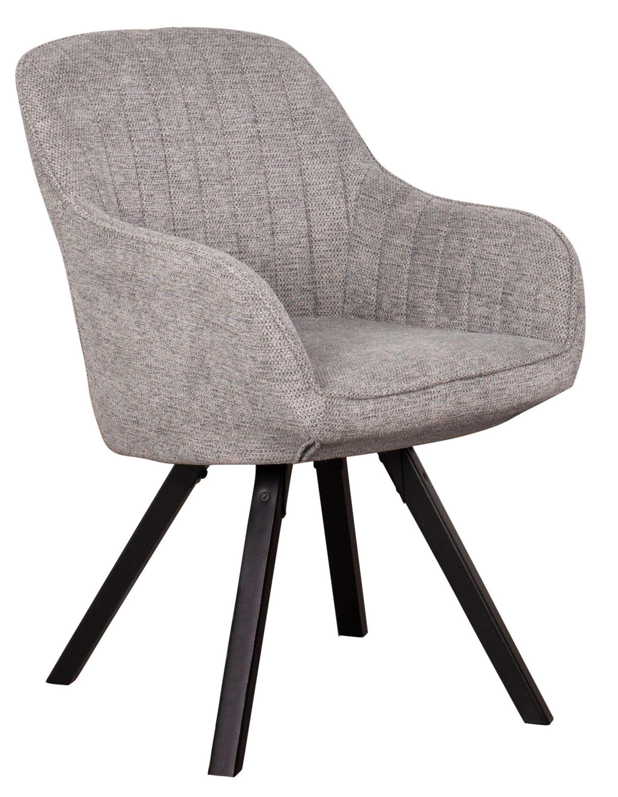 ESSZIMMERSTUHL Matera - Beige/Schwarz, Naturmaterialien/Textil (59/84/61cm) - Mr. Deko