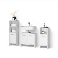 BADMÖBEL-SET Amalfi Weiß 3-teilig - Weiß, Holzwerkstoff (63.8/57/26.3cm) - Livinity®