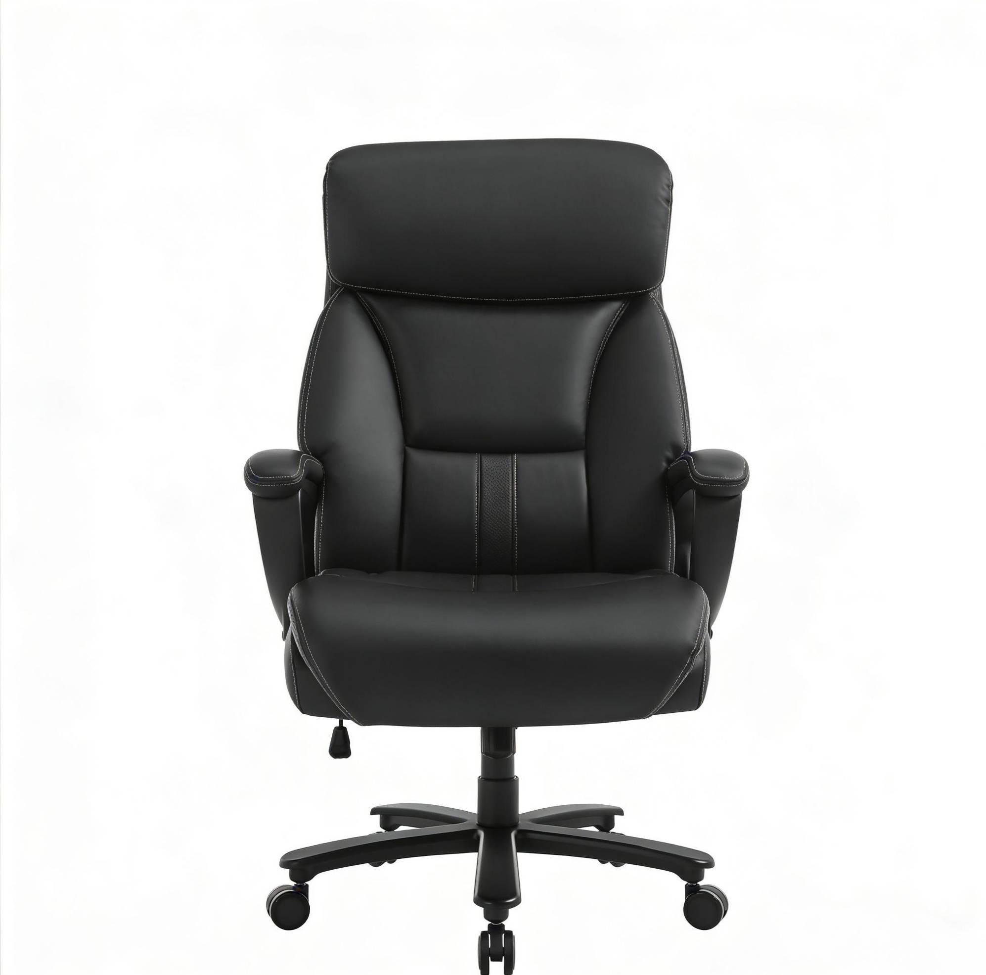 BÜROSTUHL in Schwarz 72x86x127 cm mit Kopfstütze und Wippmechanismus, belastbar bis 150 kg - Schwarz, Metall (86/127/72cm) - IVMEU