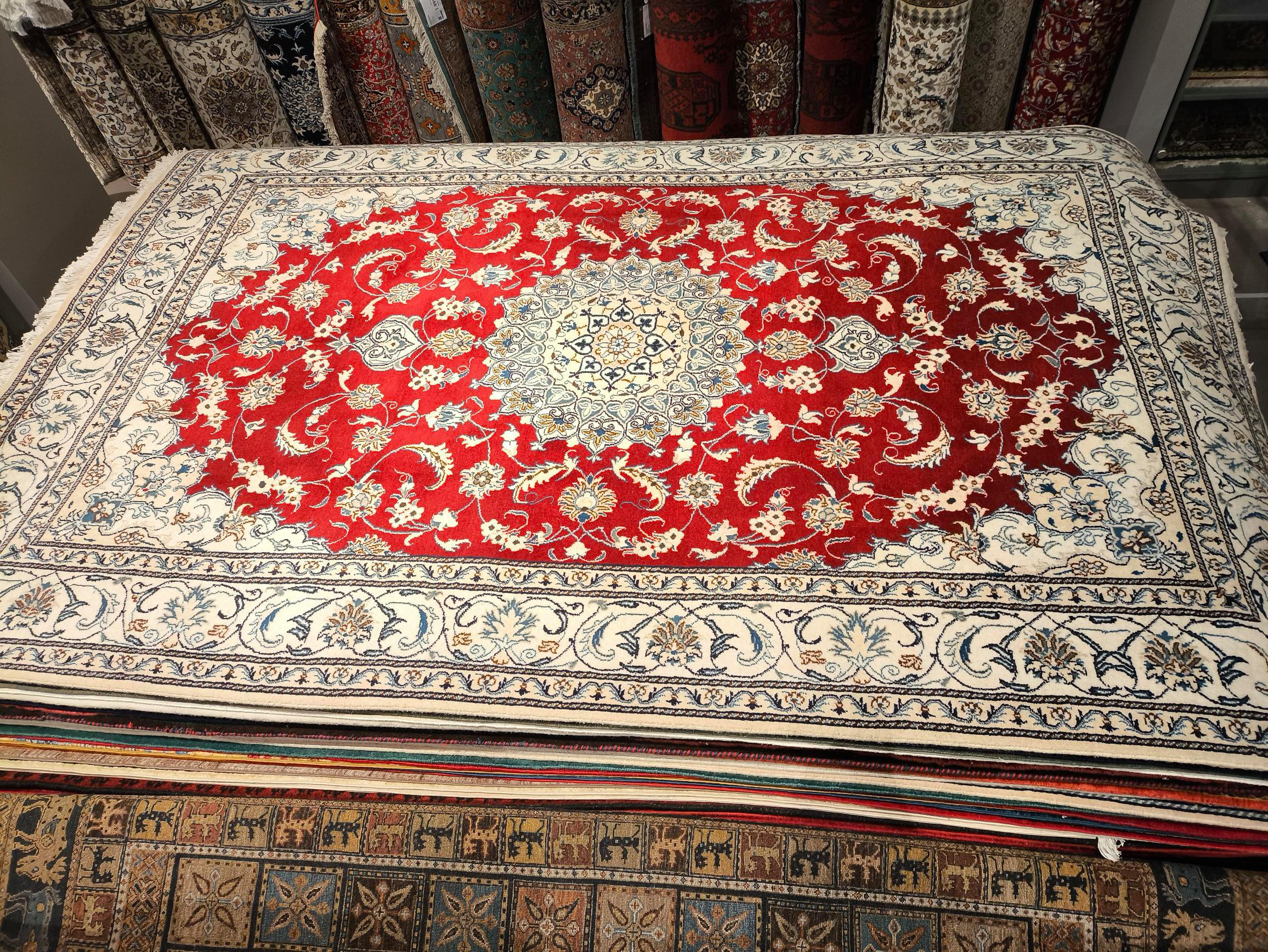 Orientteppich NAIN SADAF ROT - Cazaris